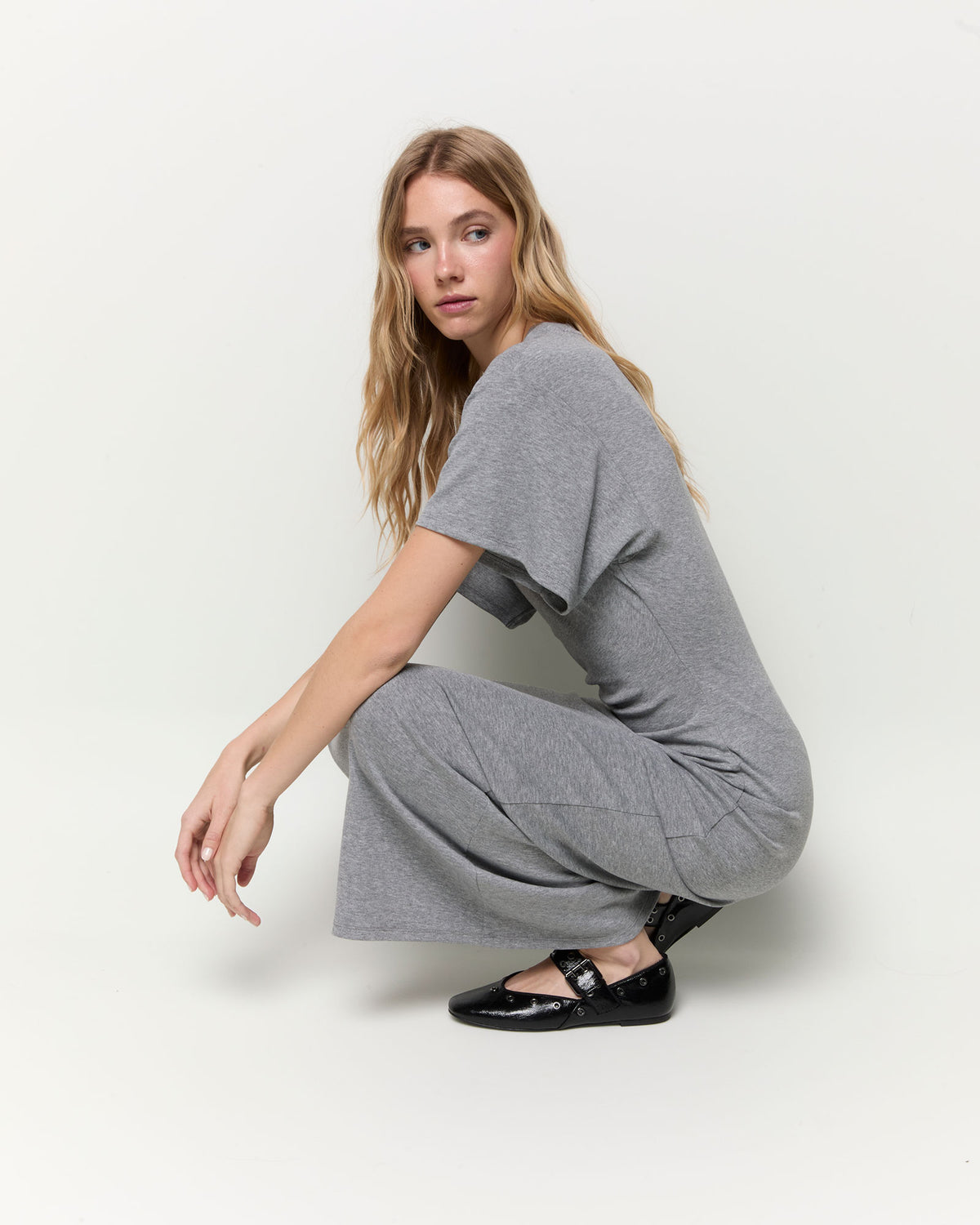 Draped maxi dress