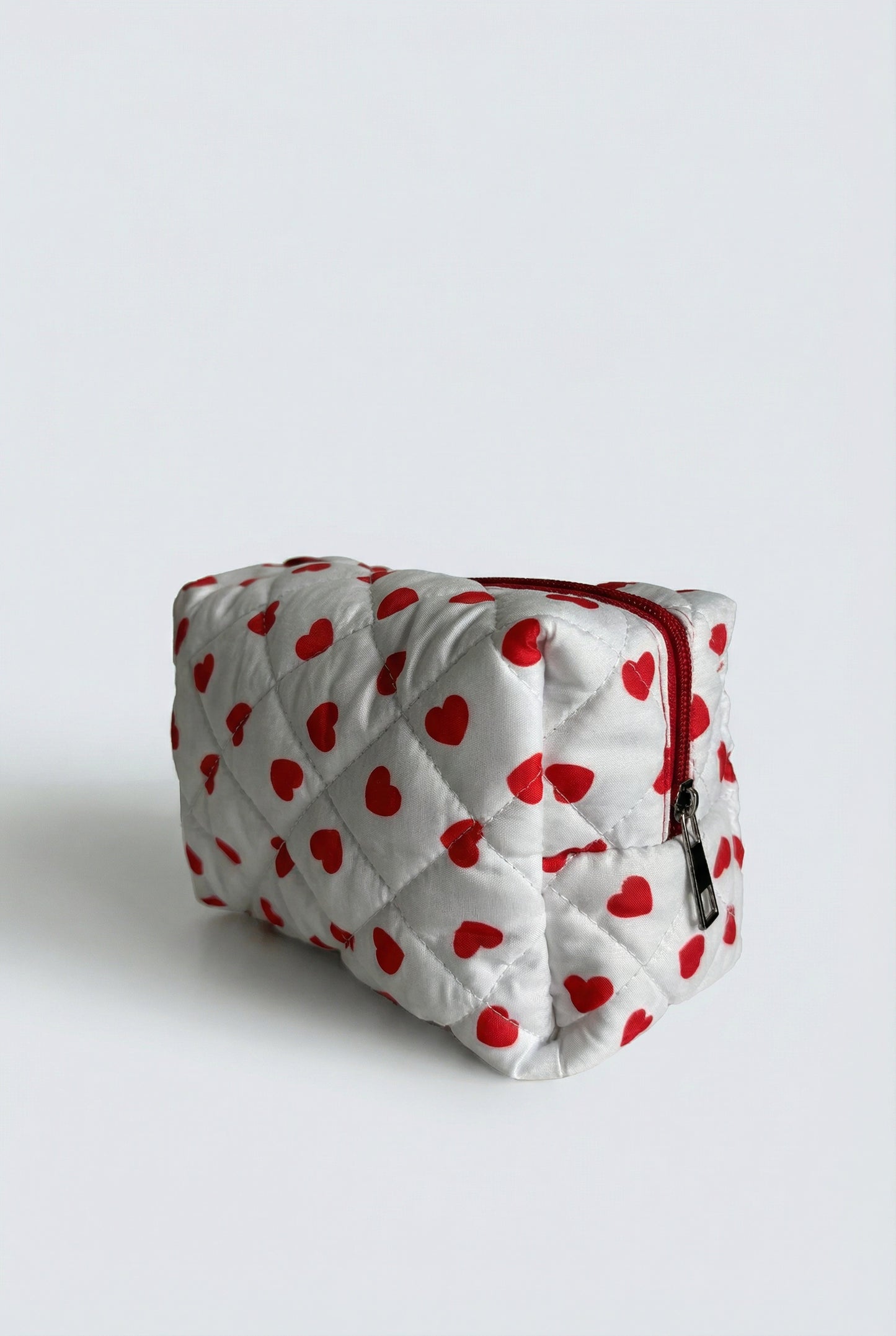 Hearts print toiletry bag
