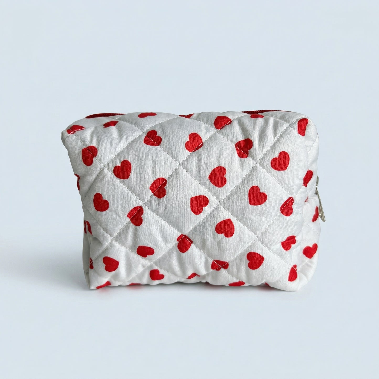 Hearts print toiletry bag