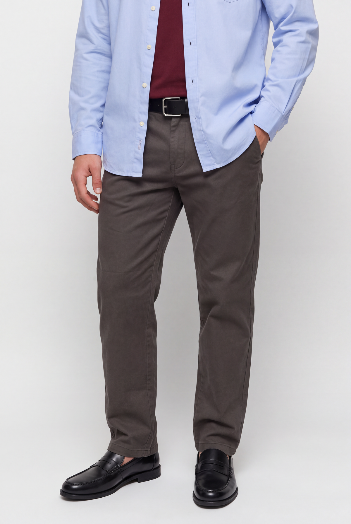 Straight Structured Trousers