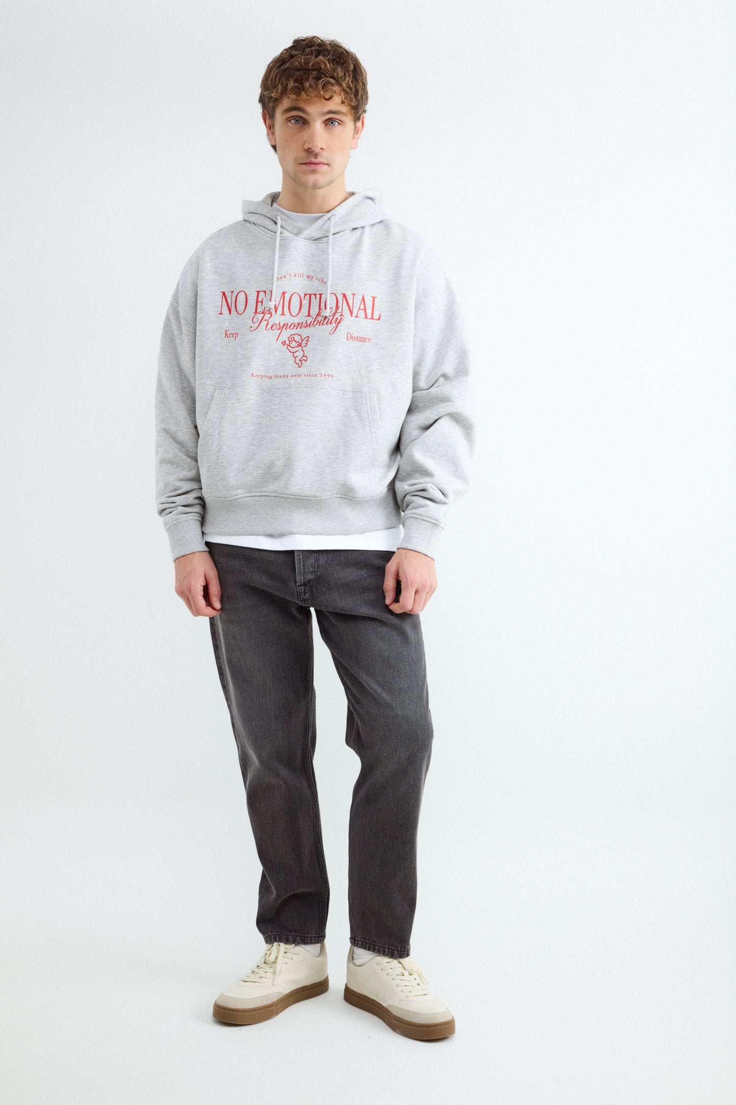 BAL SAINT VALENTINES HOODIE - Medium Gray Melange