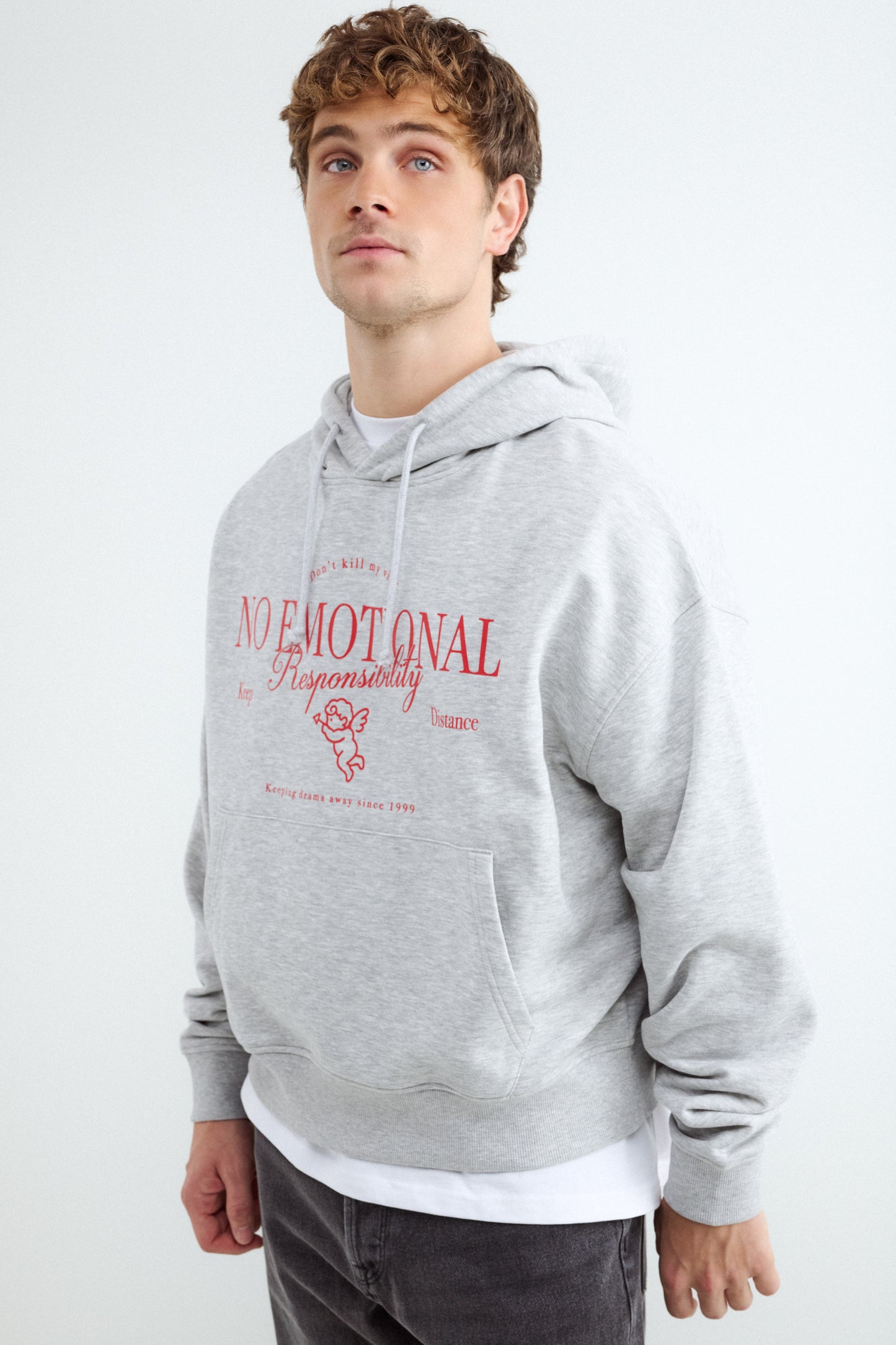 BAL SAINT VALENTINES HOODIE - Medium Gray Melange