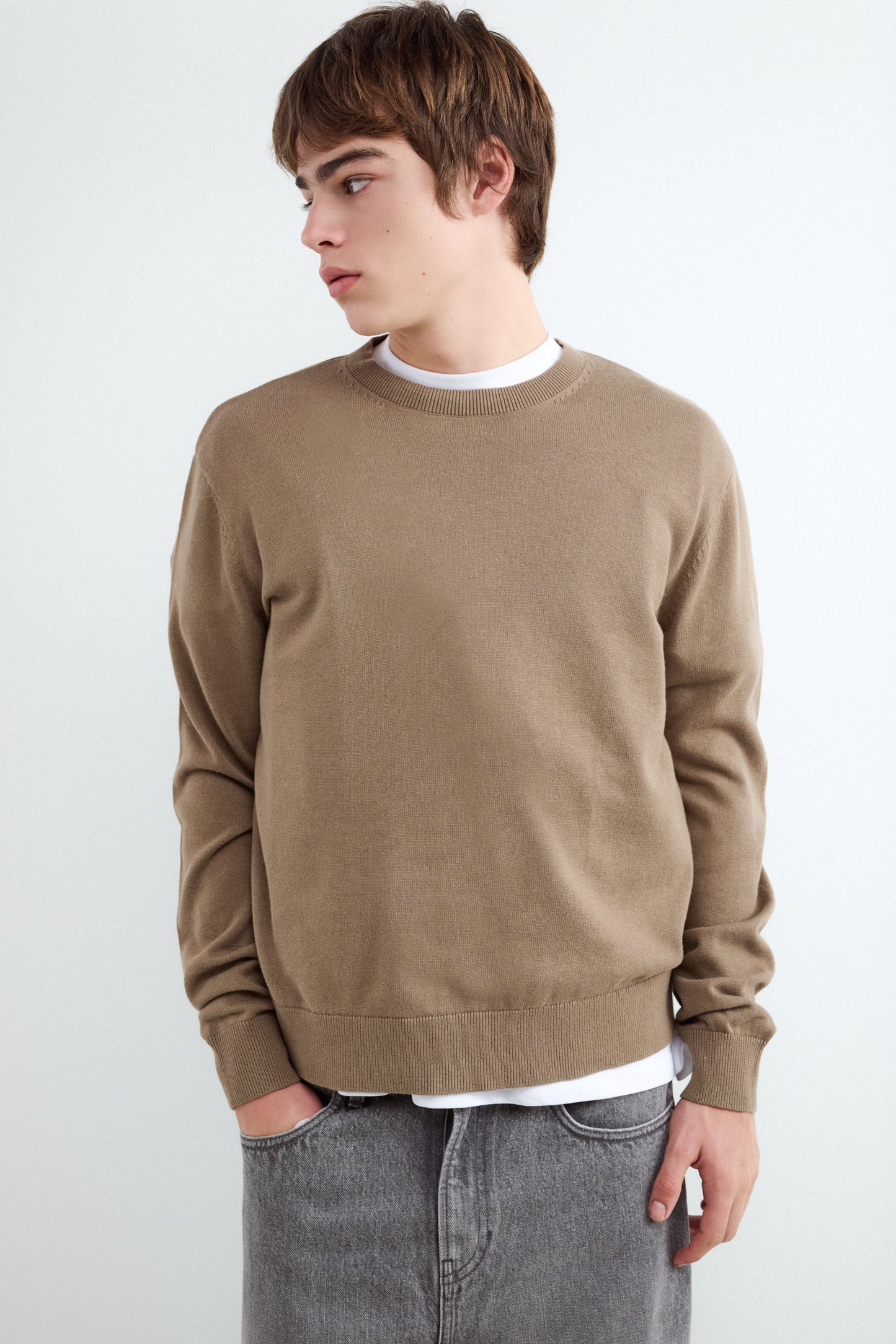 Fine Knit Round Neck Jumper