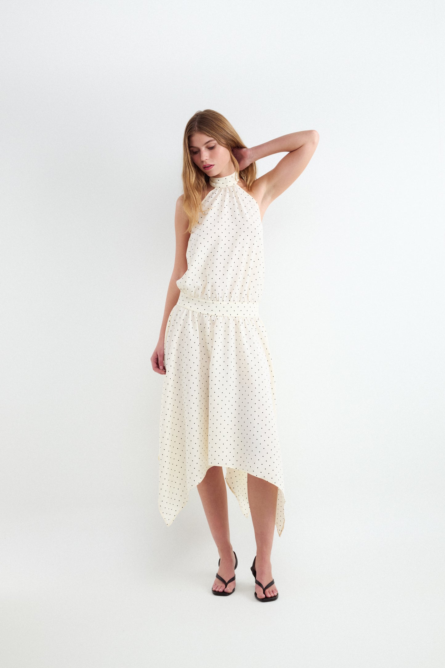 Vestido largo lunares