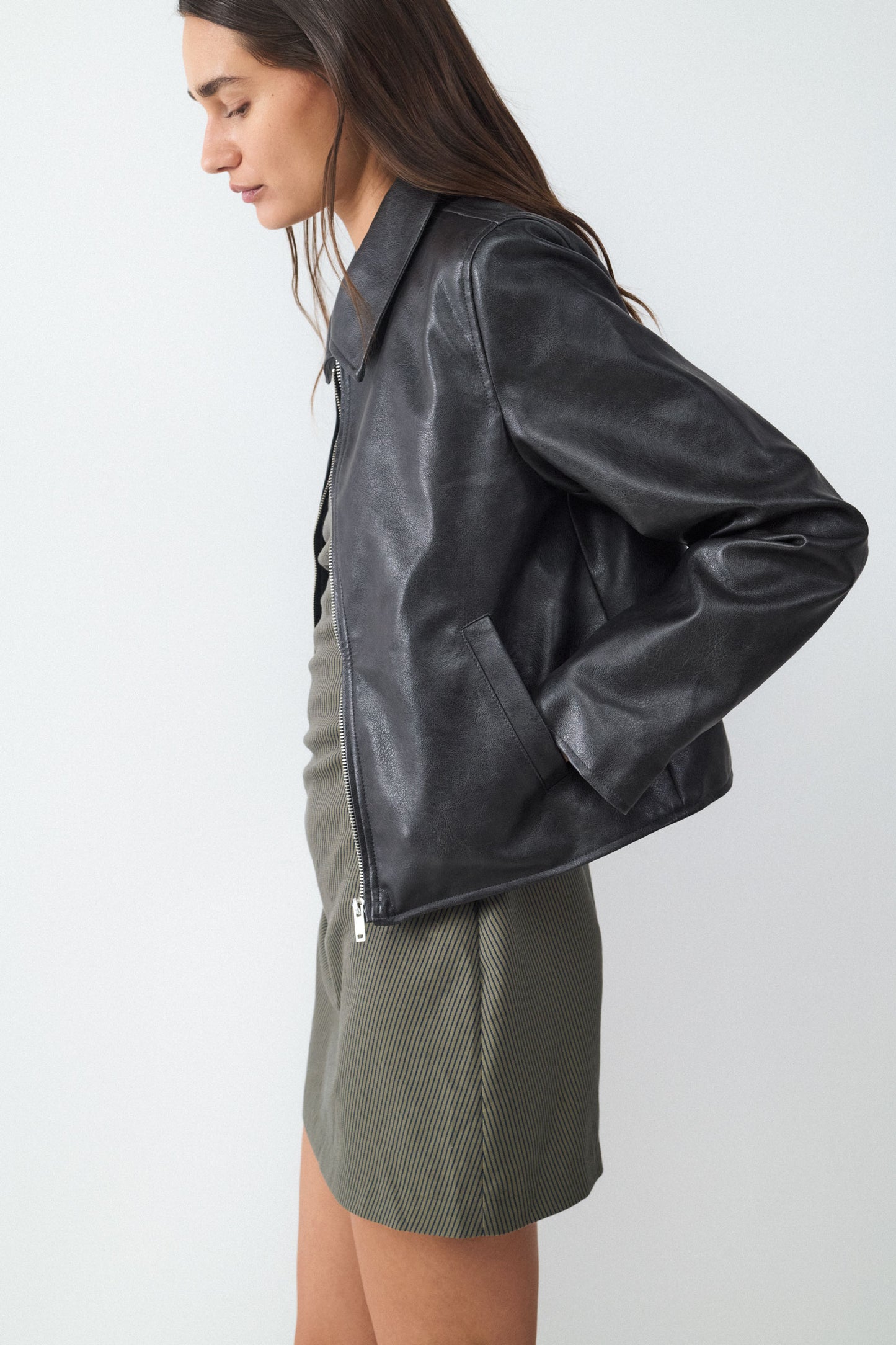 Leather-effect jacket