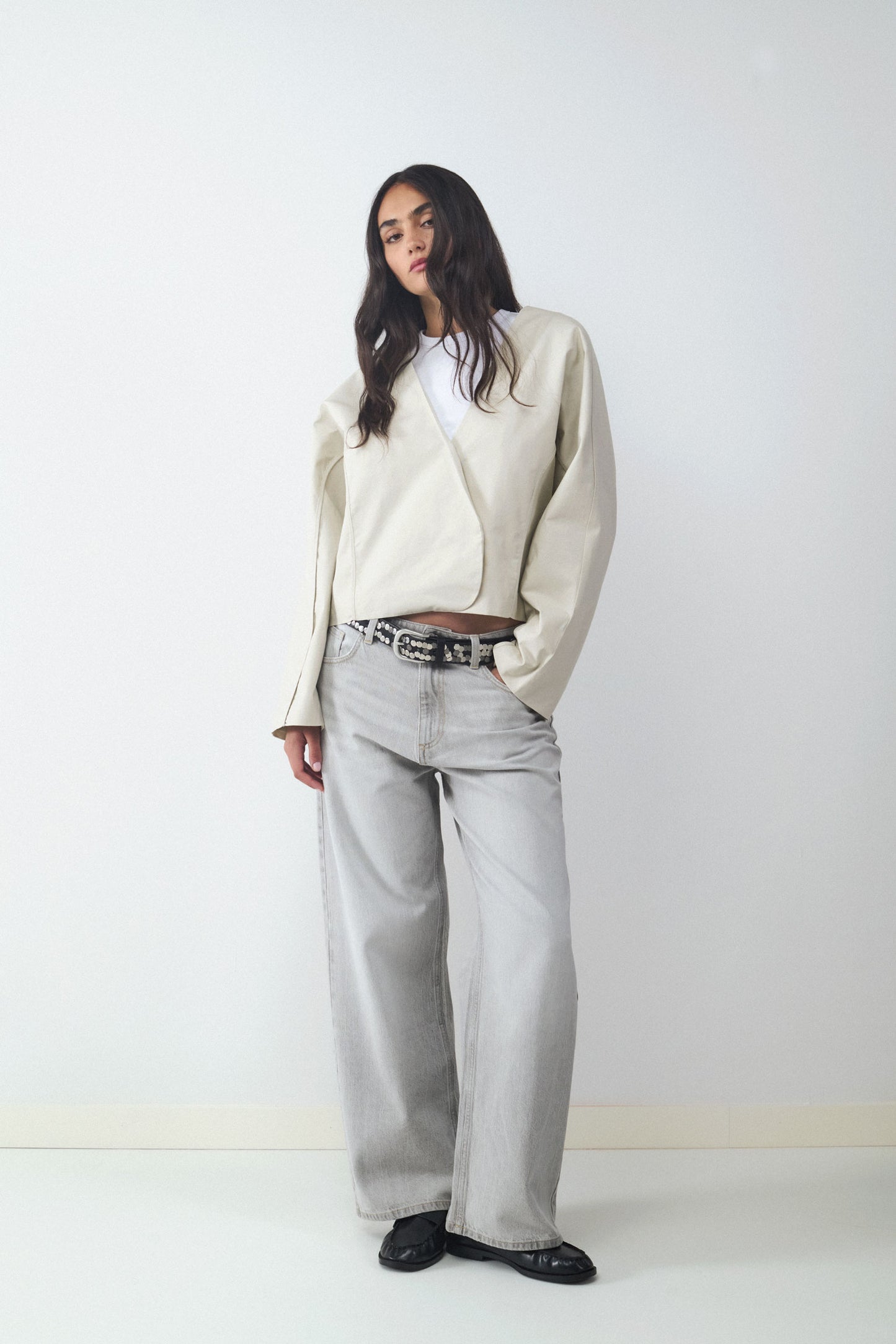Double-breasted cotton jacket