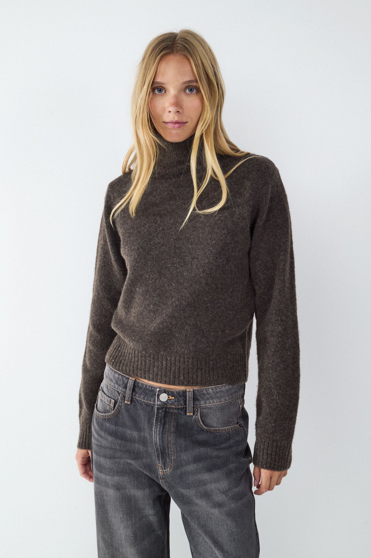 Soft knit turtleneck sweater