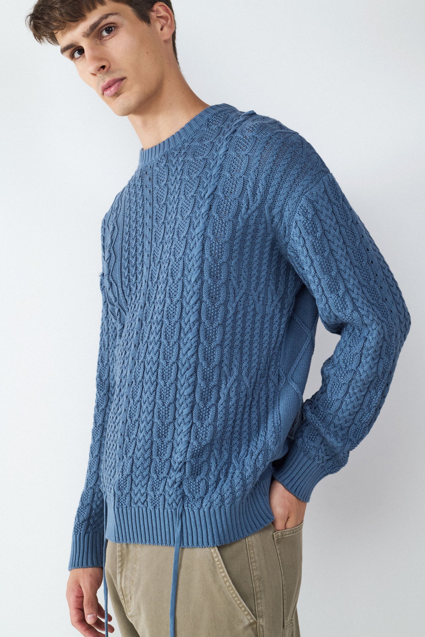 Jersey Cuello Redondo Cables