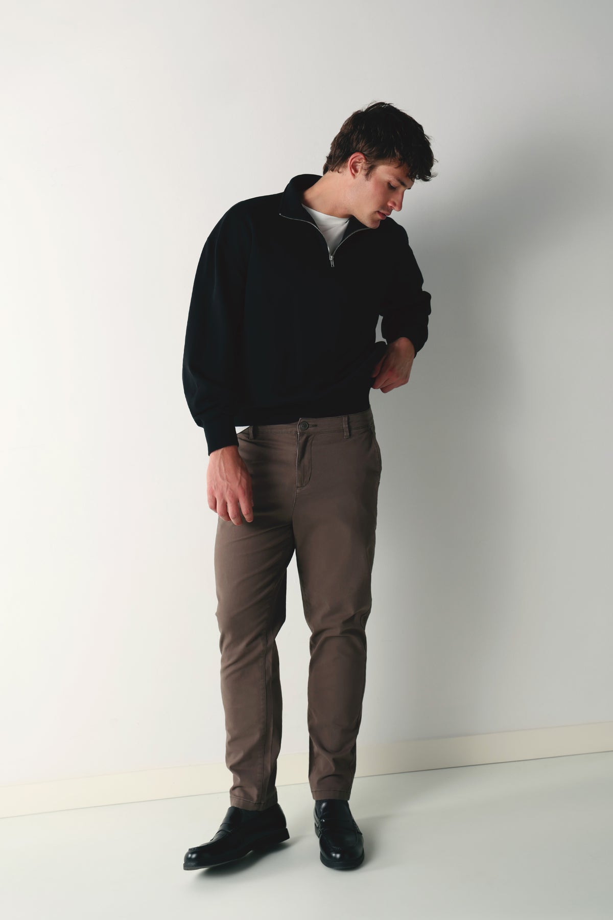 Slim Chino Trousers - Anthracite