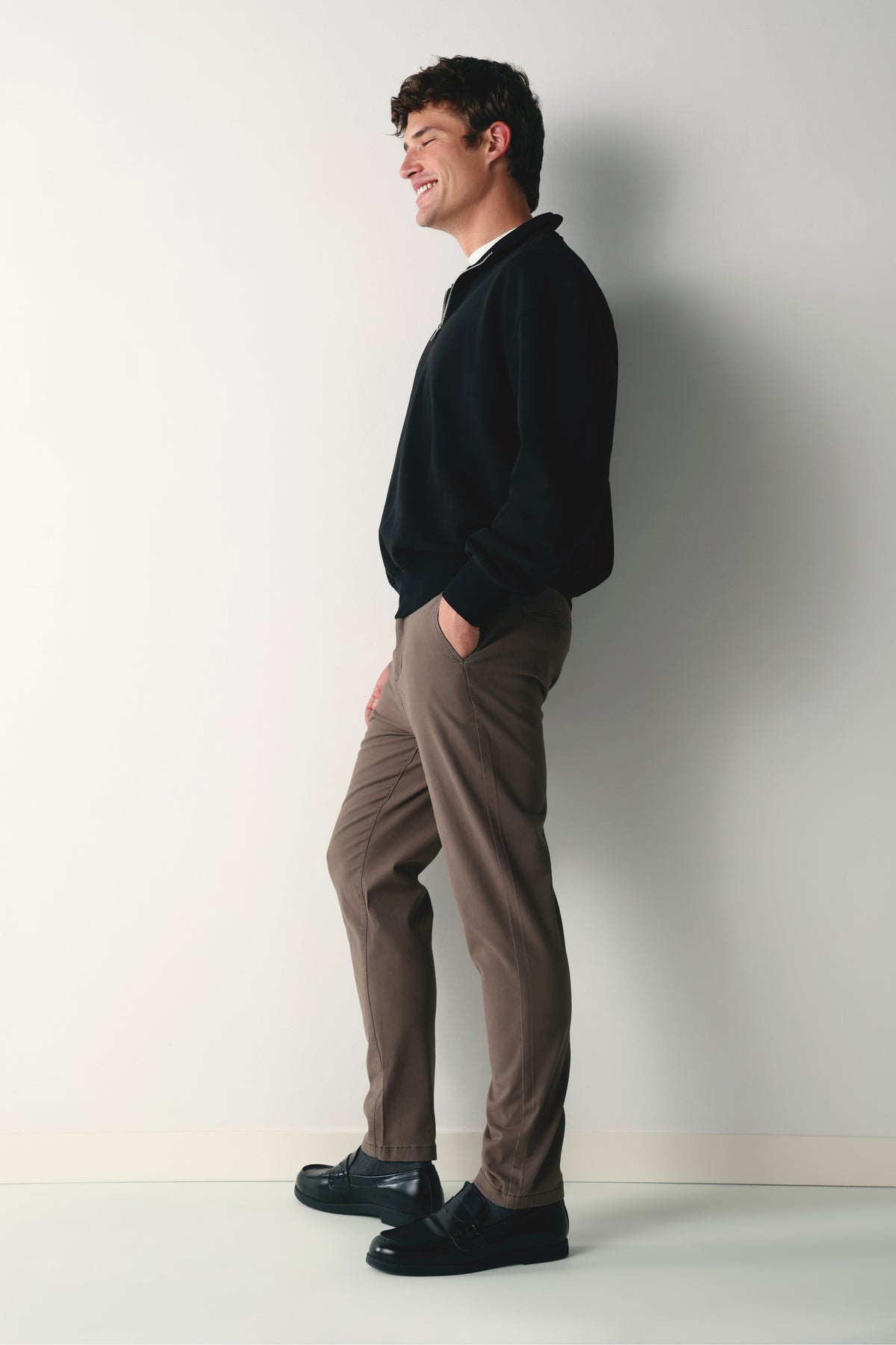 Slim Chino Trousers - Anthracite