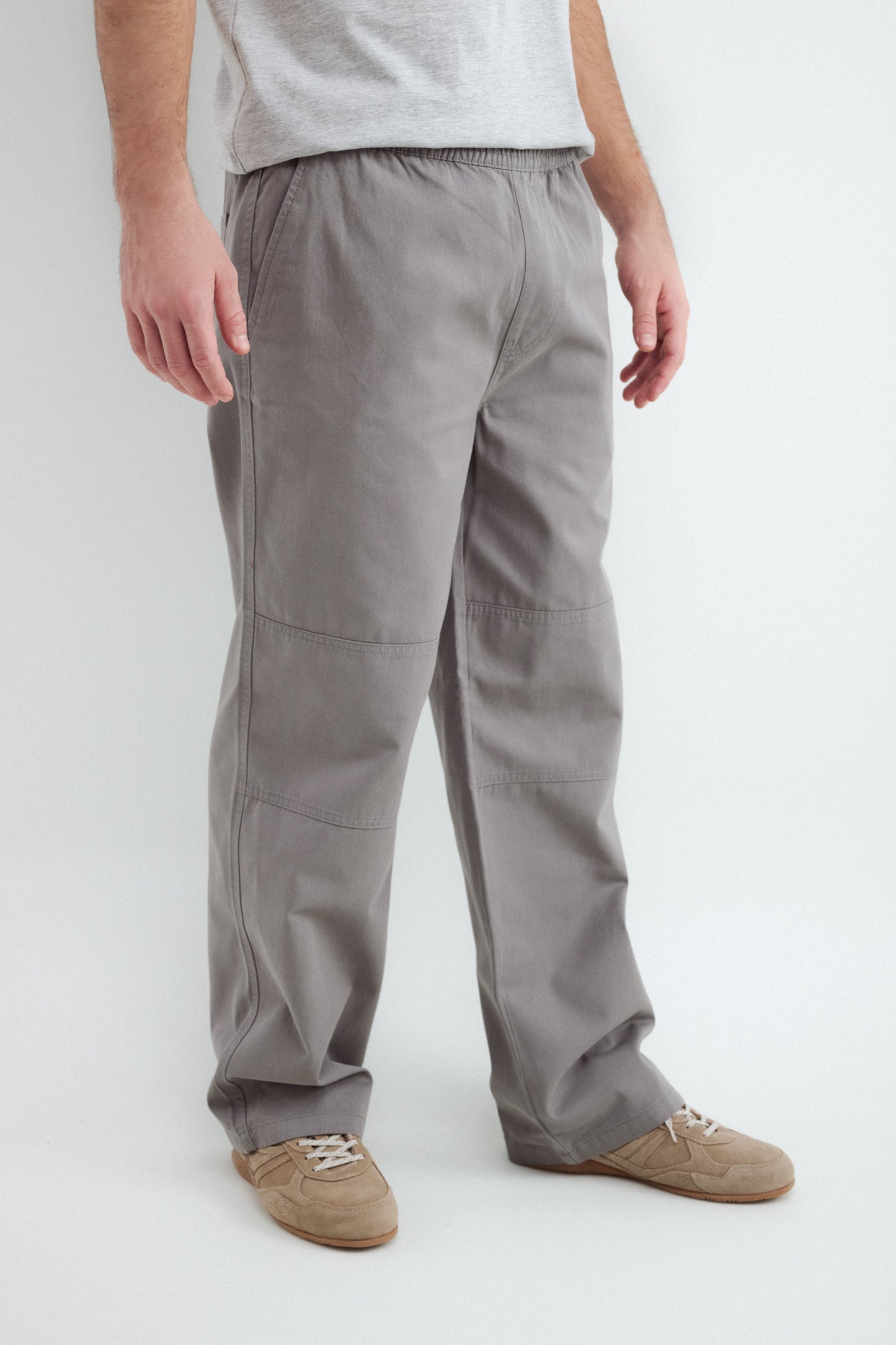BAL TROUSERS STRAIGHT ELASTIC NACHO - Gray
