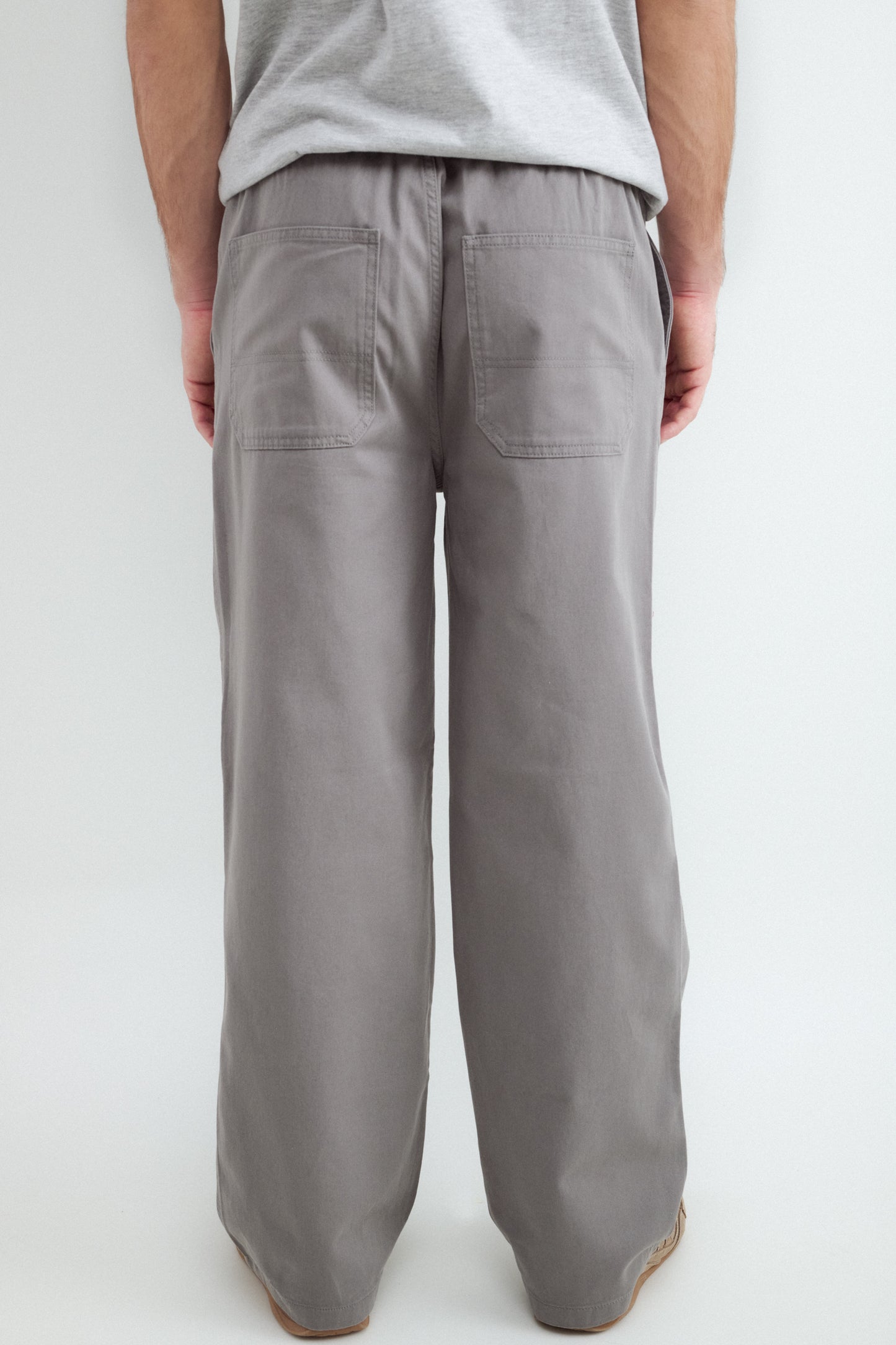 BAL TROUSERS STRAIGHT ELASTIC NACHO - Gray