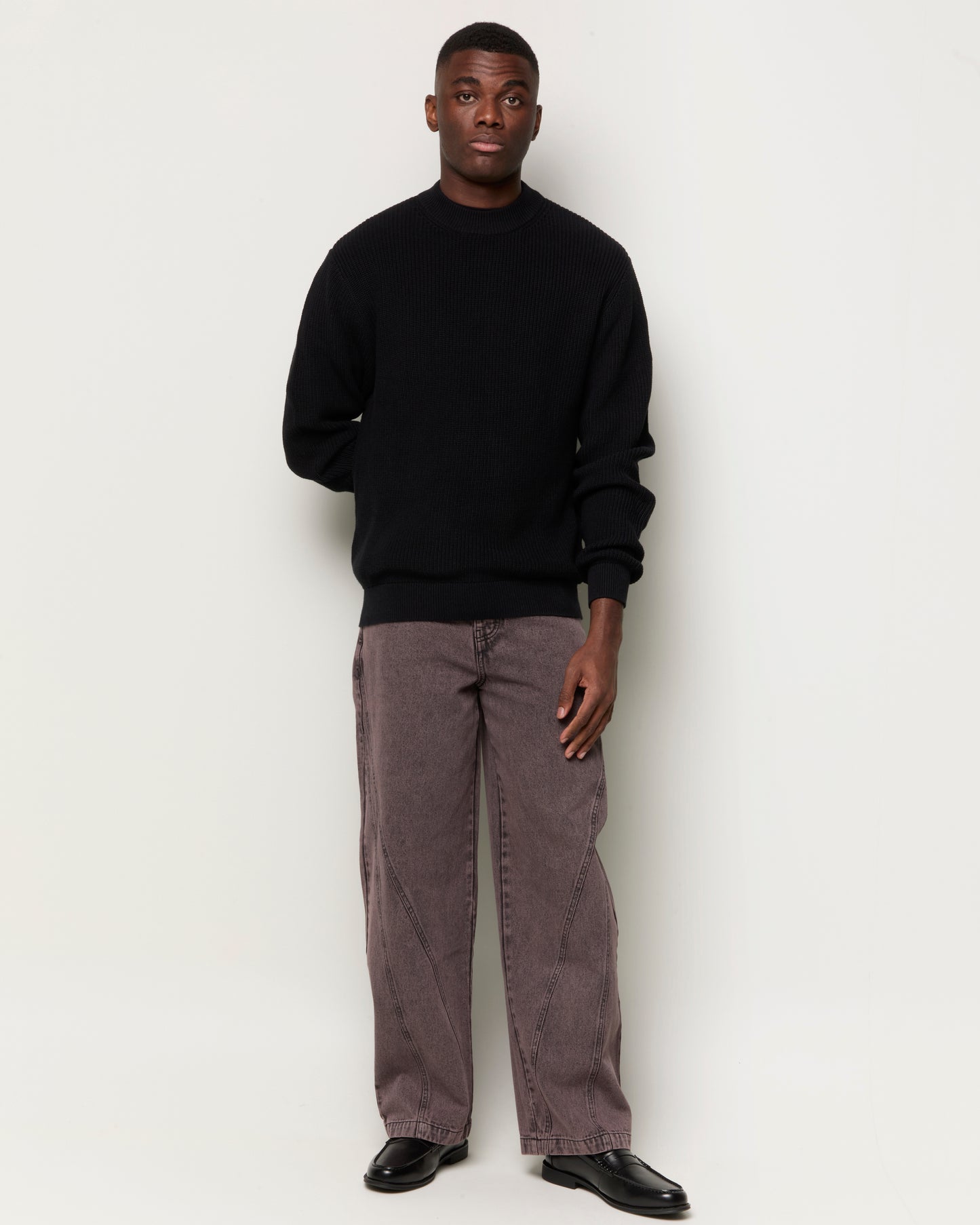 Crew Neck Sweater - Black