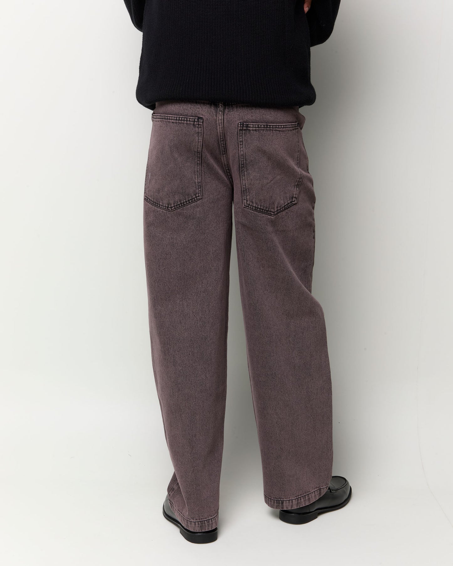 Washed Jeans - Burgundy