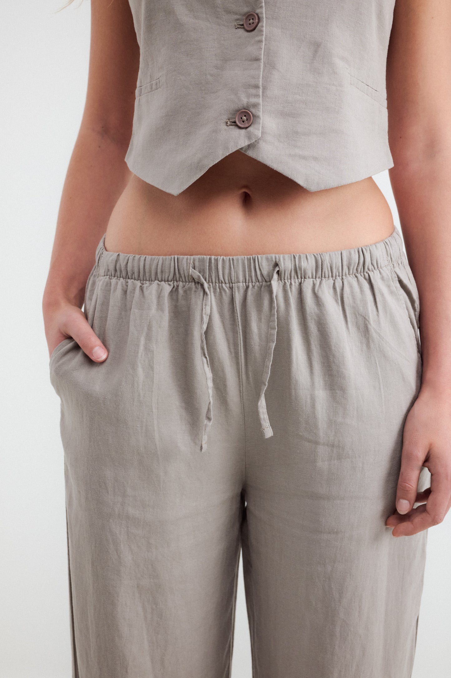 Pantalones Wide Leg Jogger rústicos