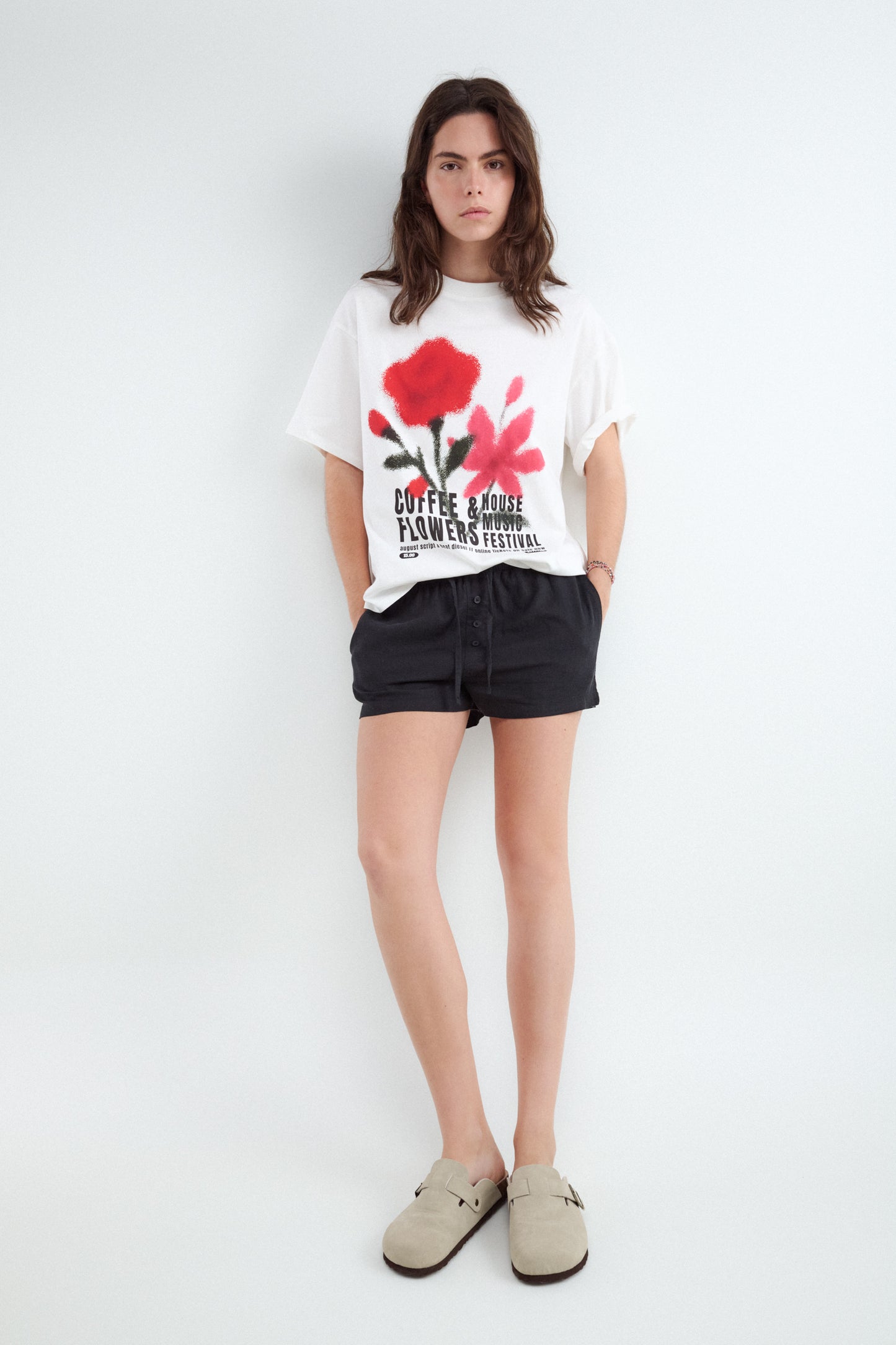 Camiseta print flores