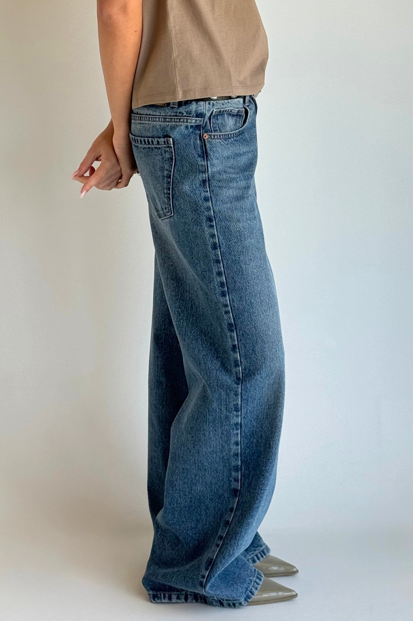 Jeans wide leg low rise