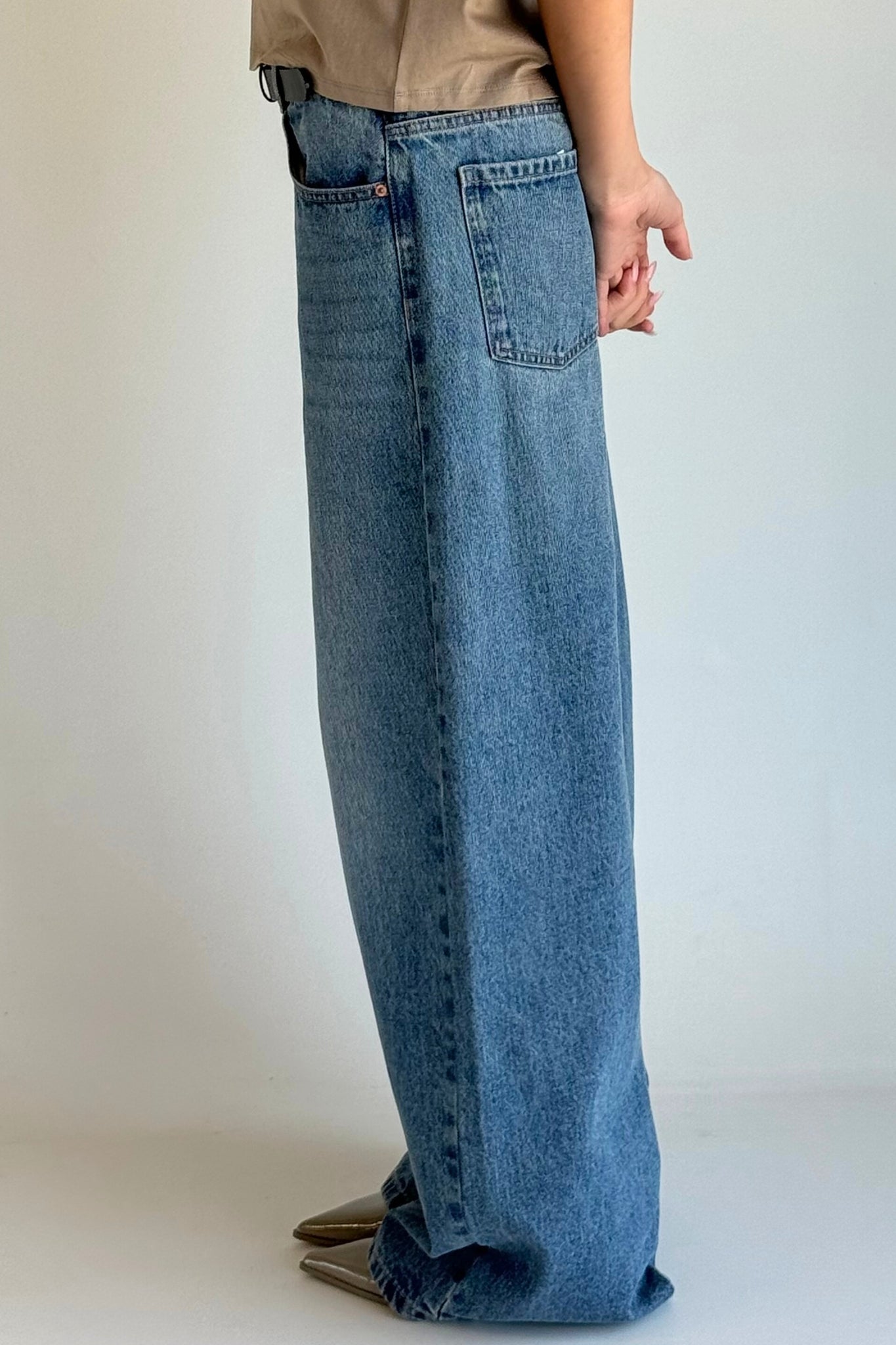 Jeans wide leg low rise