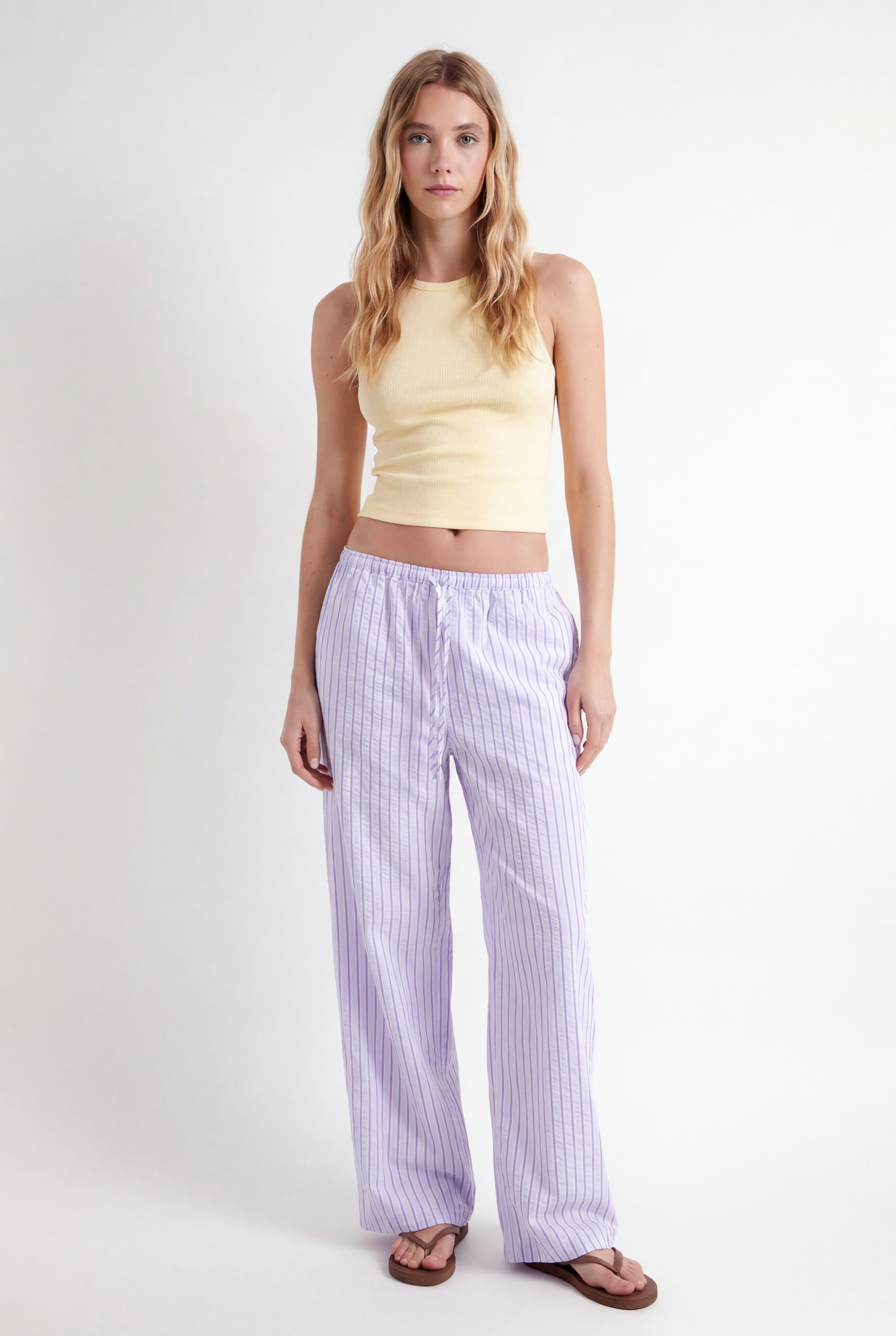 Striped pajama pants