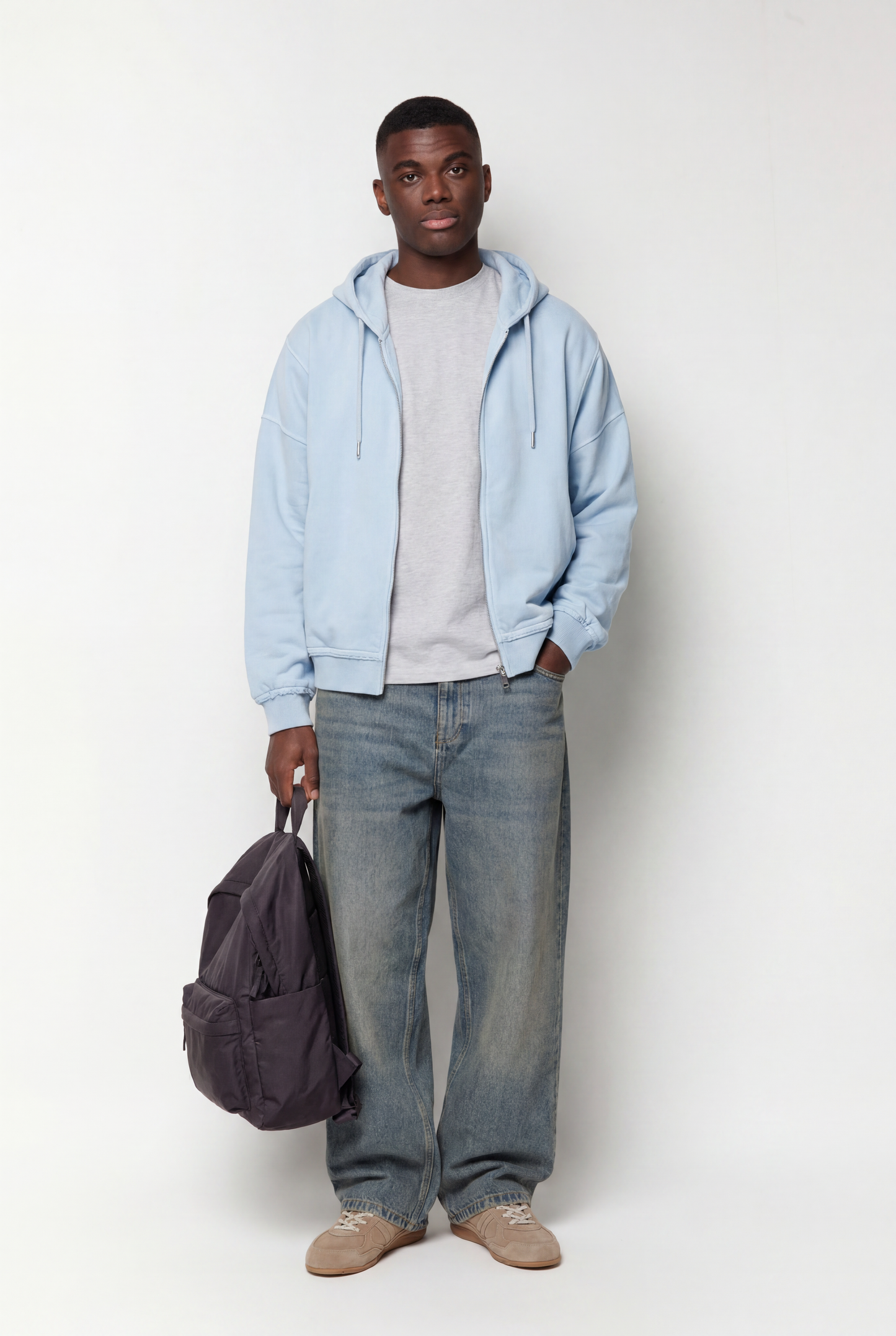 Sudadera Capucha Cremallera Seams