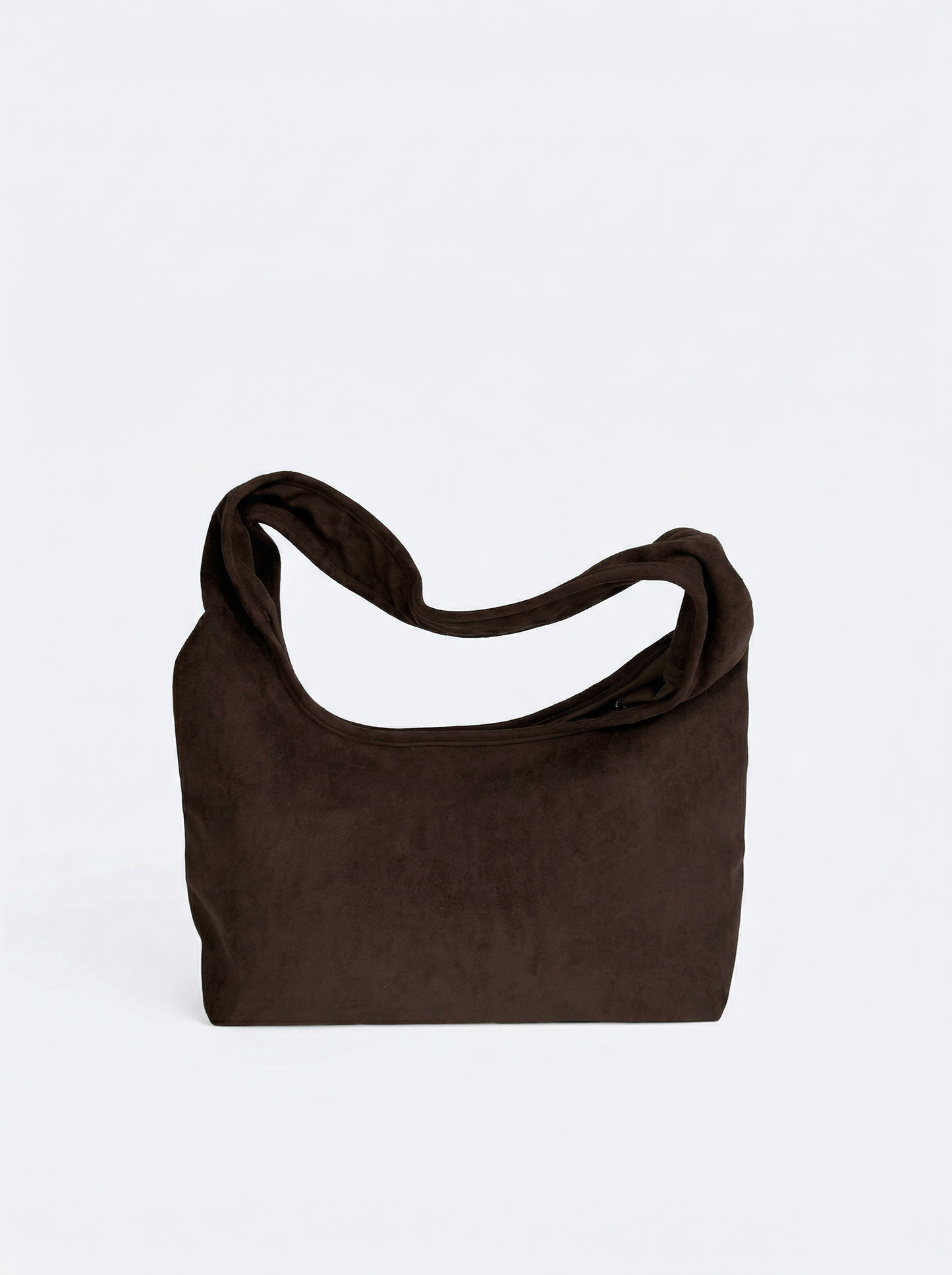 Faux suede shoulder bag