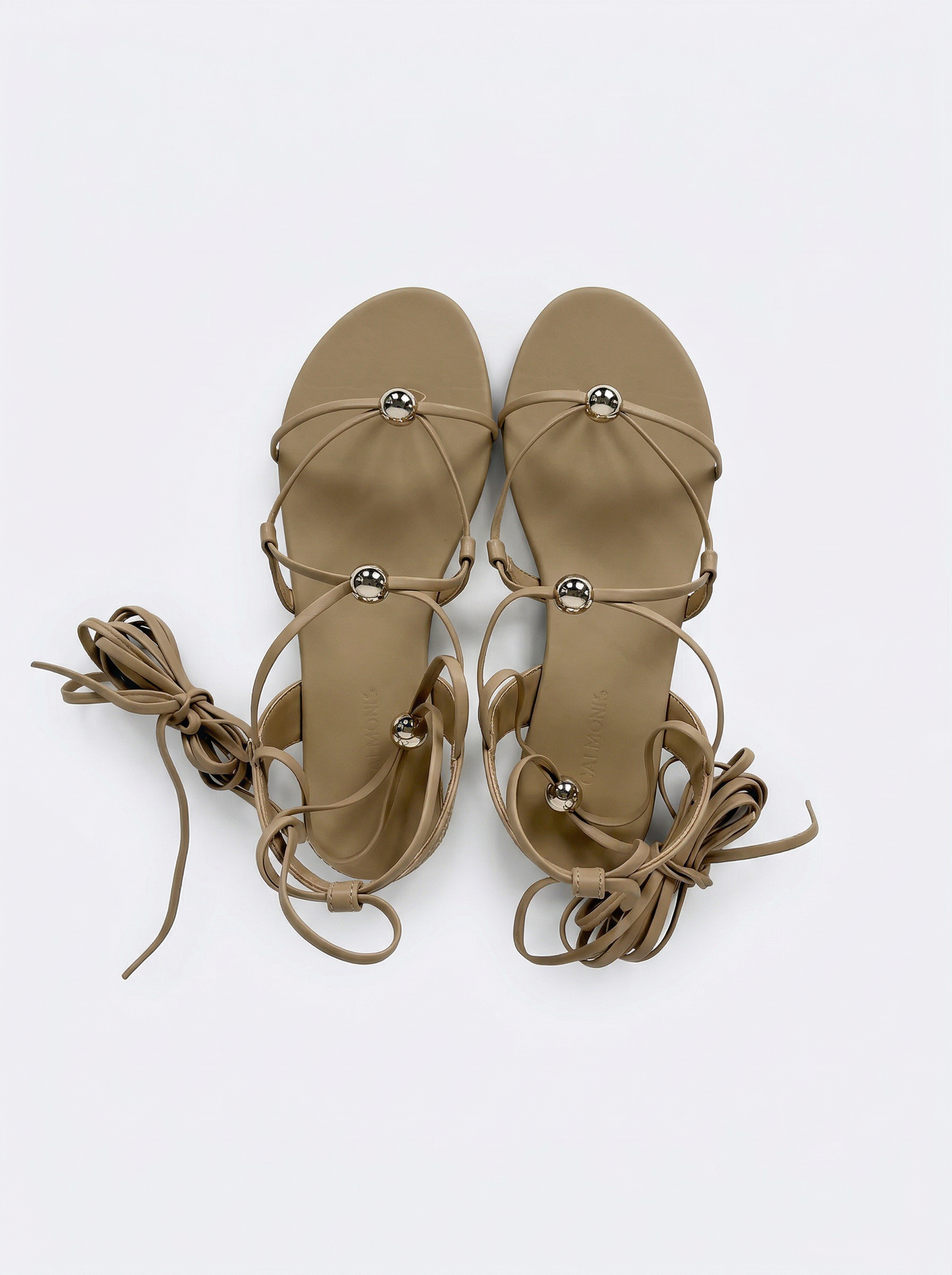 Sandalias tiras efecto piel