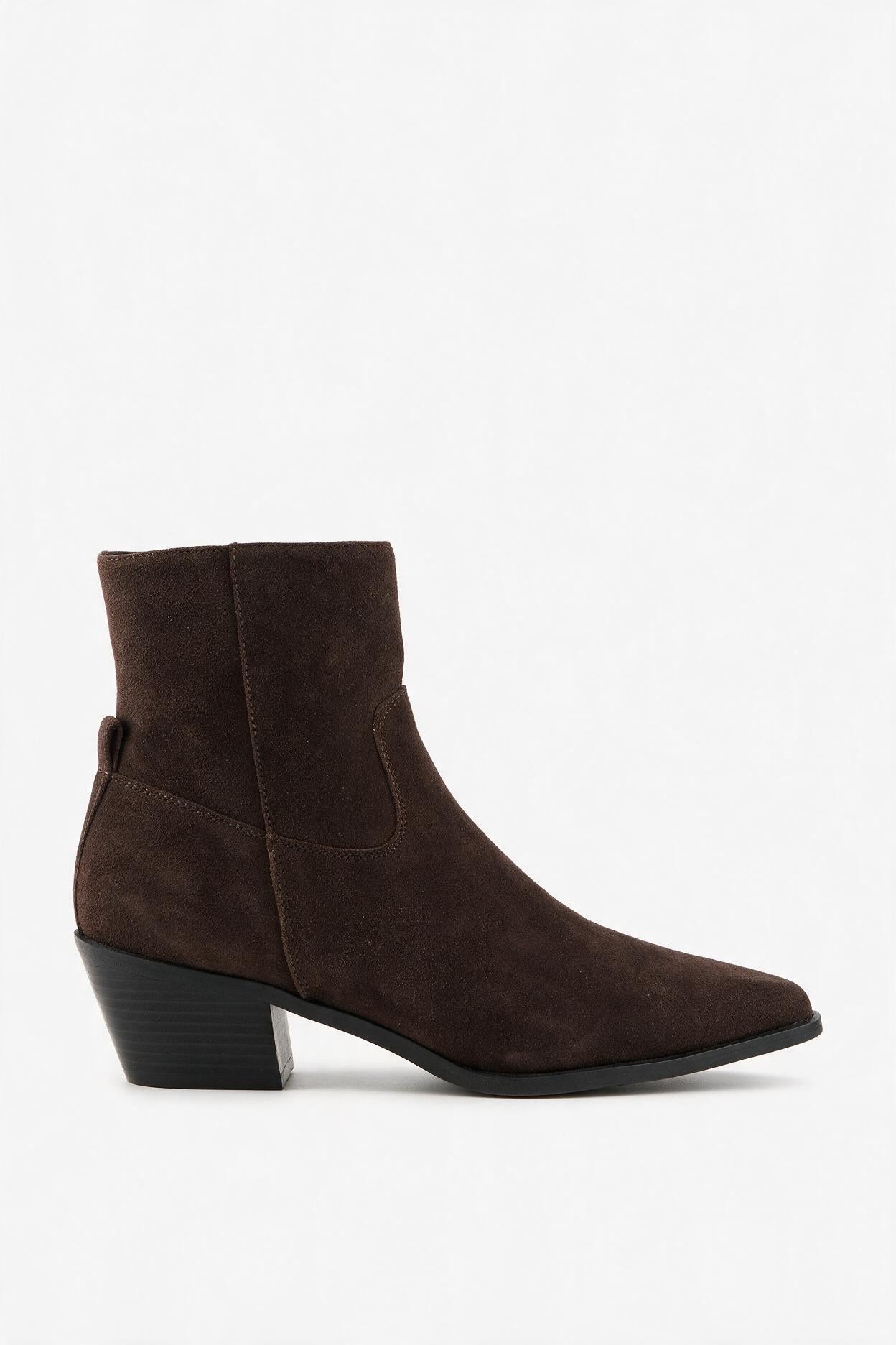 Western heeled ankle boot