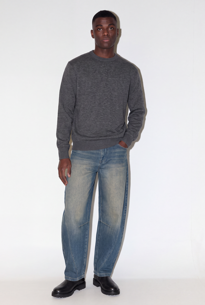 Camisola Gola Redonda - Smoked Pearl