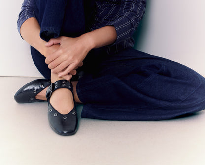 Studded ballet flats