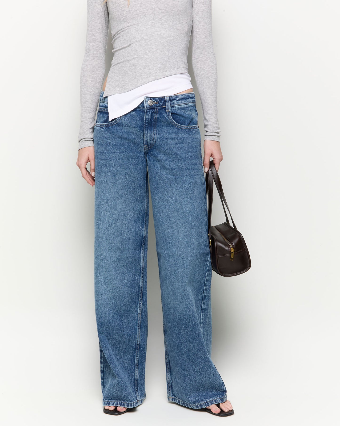 Jeans wide leg low rise
