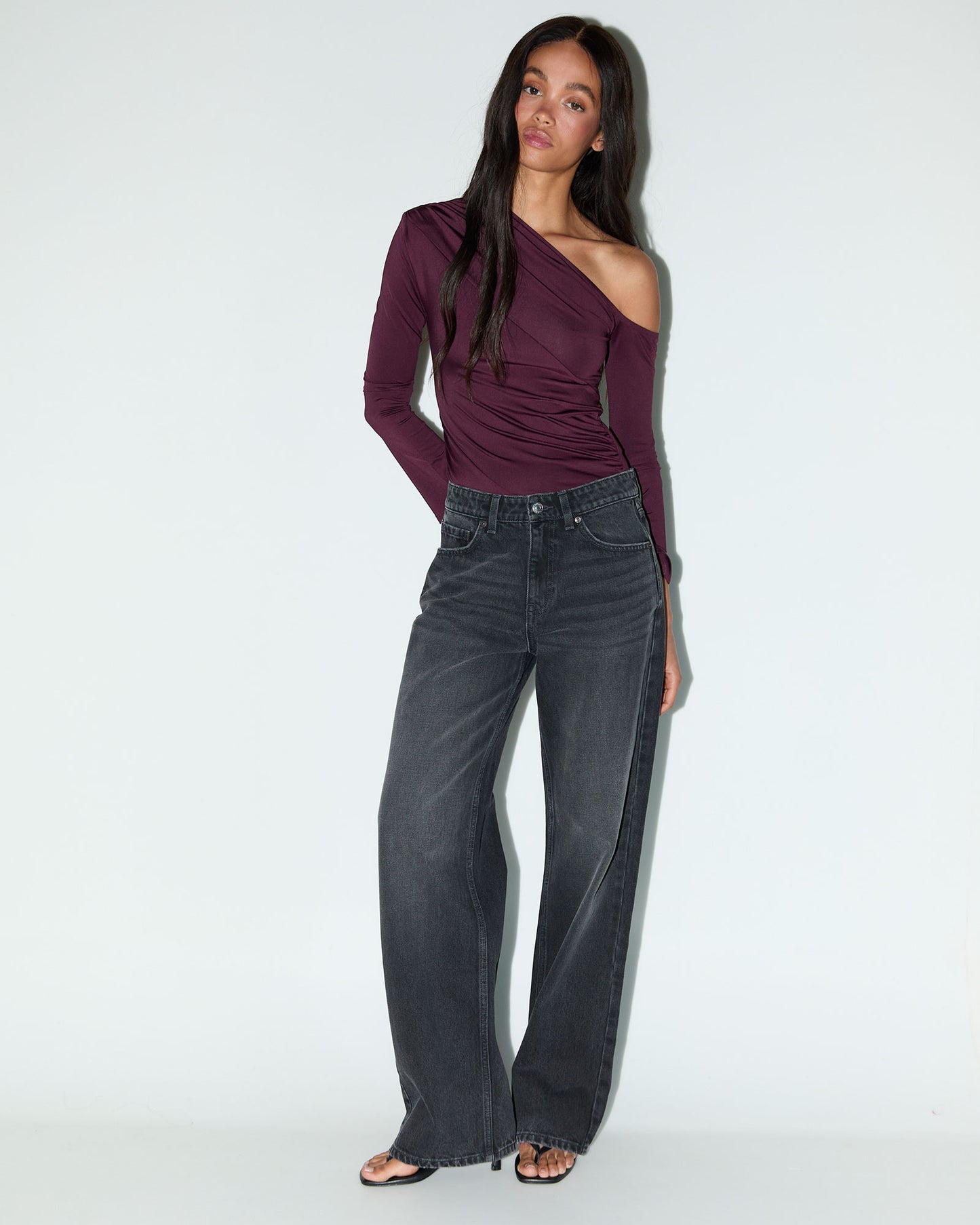 Jeans straight mid rise