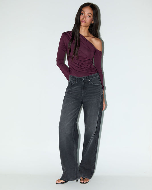 Jeans straight mid rise