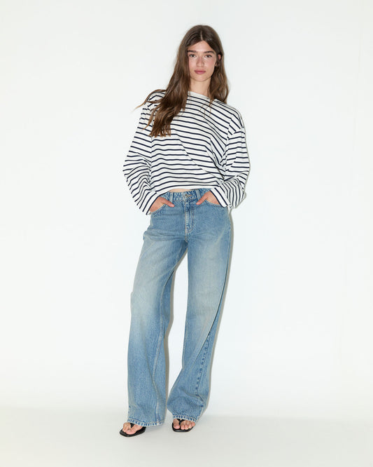 Jeans straight mid rise
