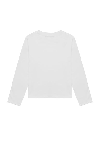 CAMISETA BÁSICA REGULAR MANGA LARGA ALGODÓN