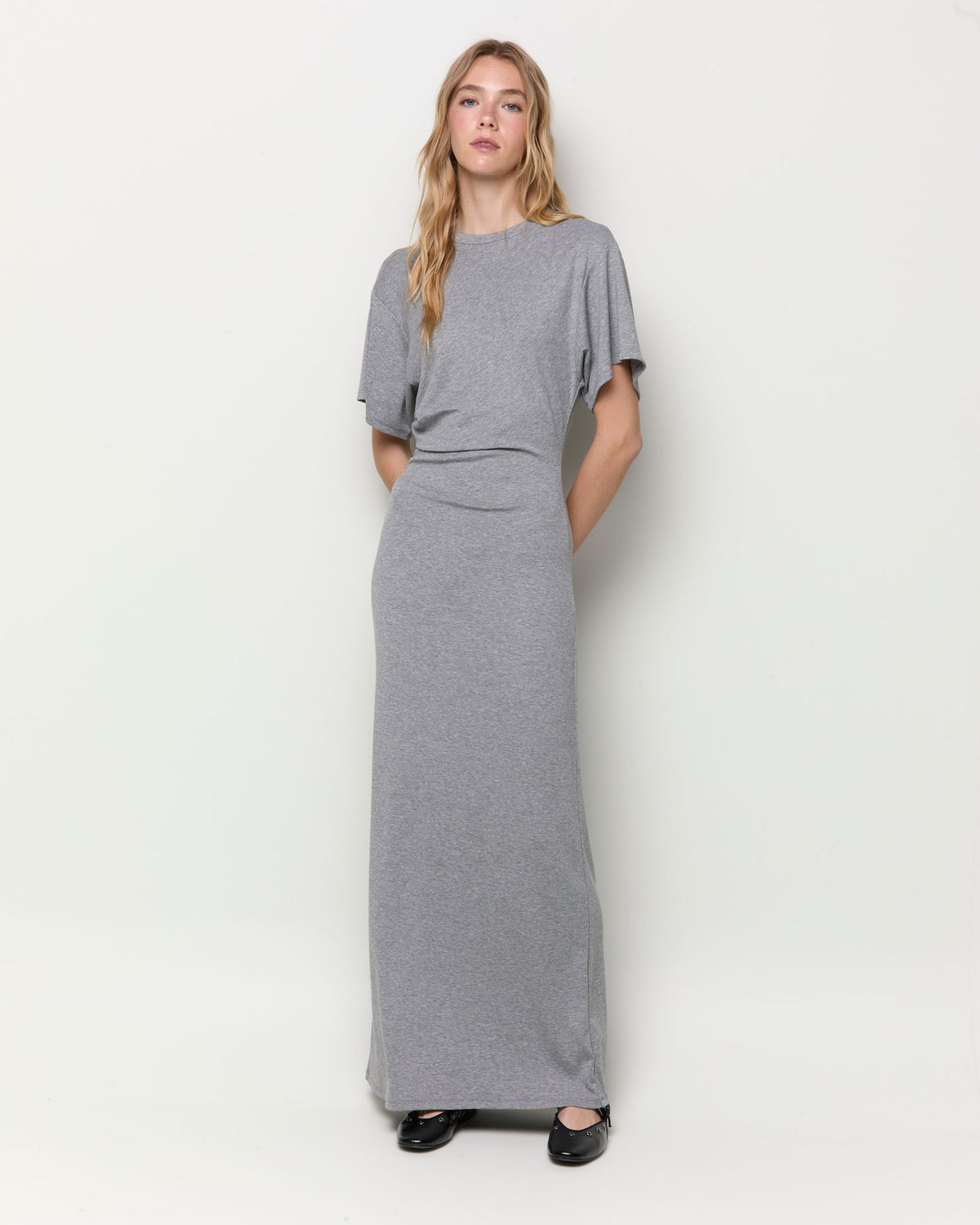 Draped maxi dress