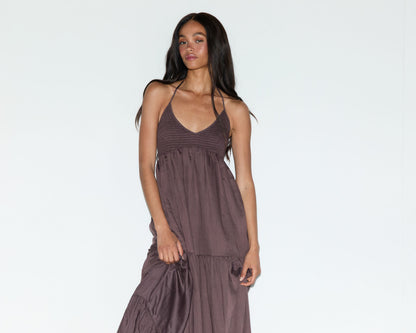 Vestido largo escote halter