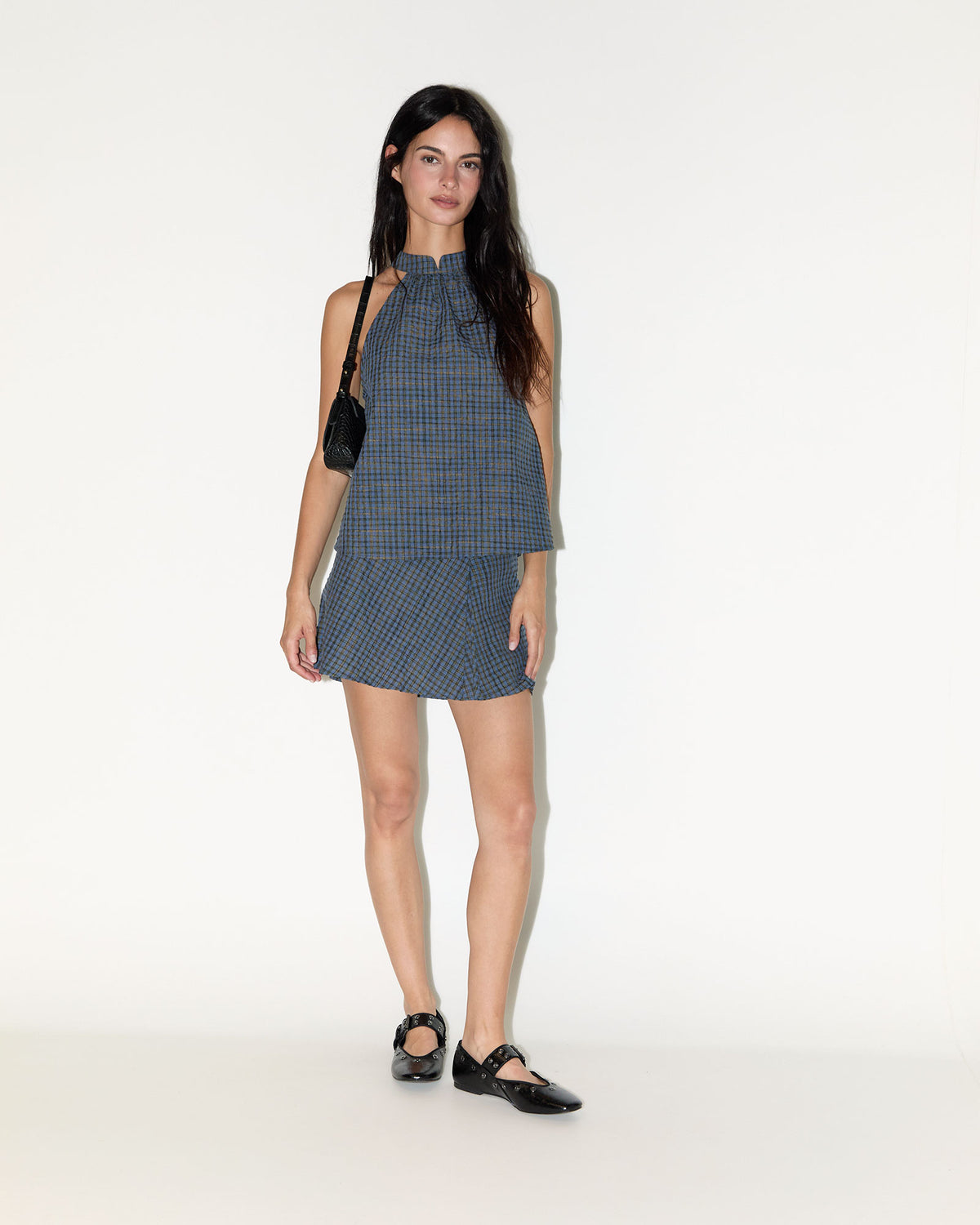Falda mini cuadros