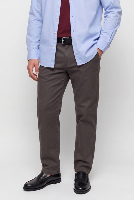 Straight Structured Trousers