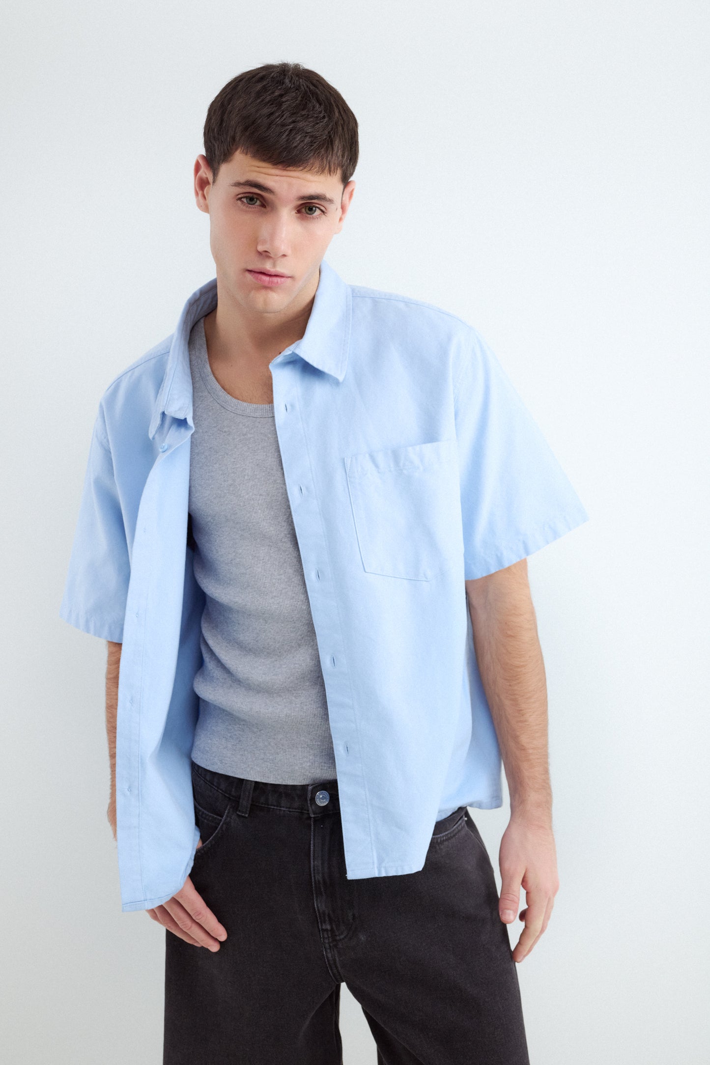 Camisa Manga Corta Oxford