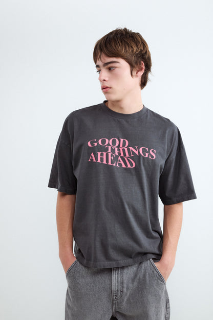 BAL TSHIRT GOOD THINGS BOXY SS - Gray