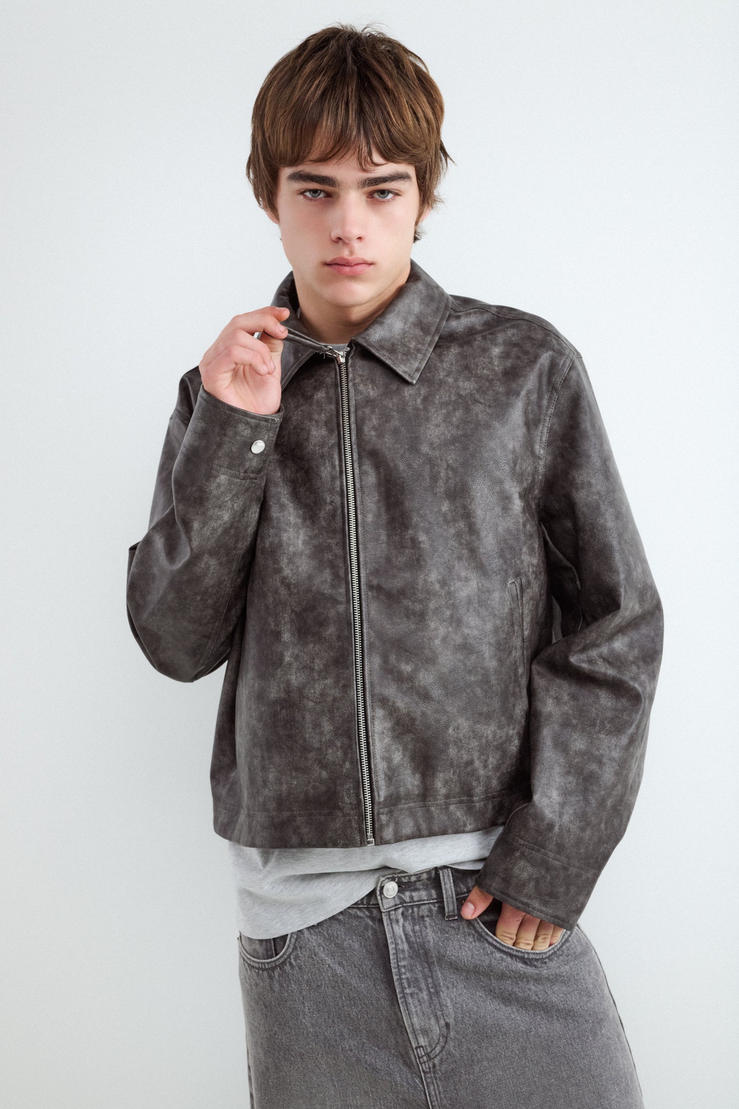 Leather-effect jacket
