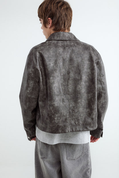 Leather-effect jacket