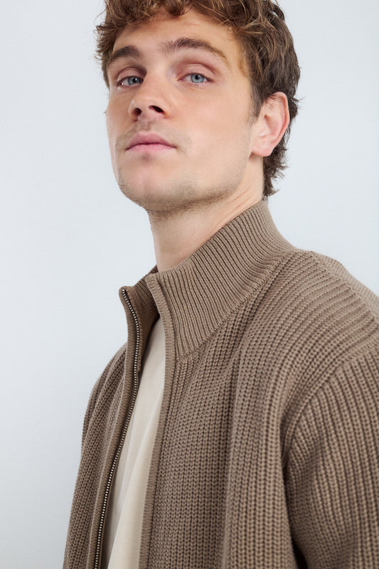 Chaqueta punto estructura cremallera