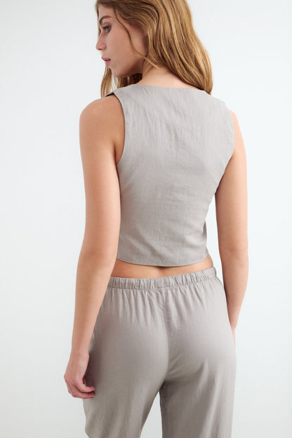 Pantalones Wide Leg Jogger rústicos