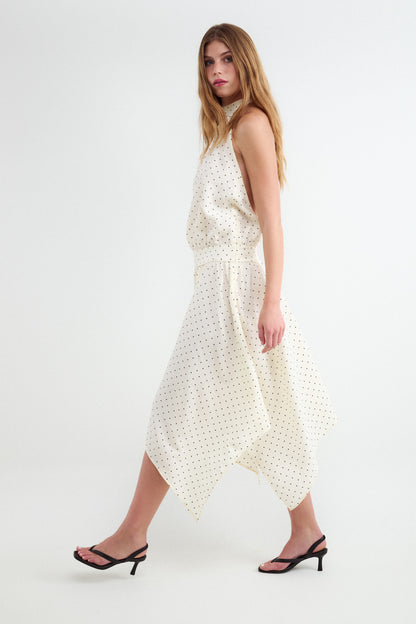 Vestido largo lunares