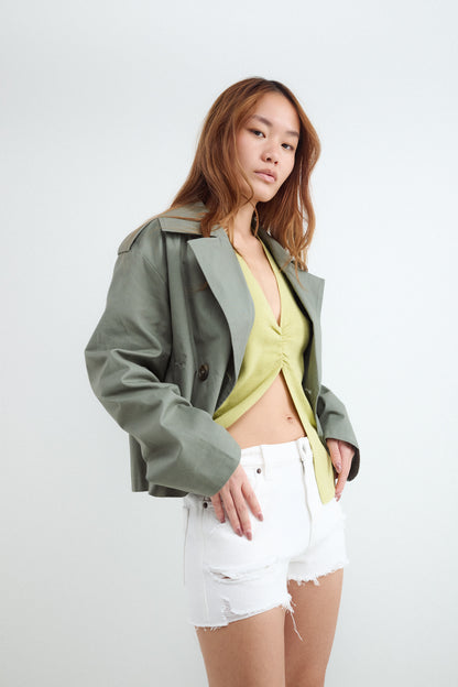 Shorts Denim Tiro Alto