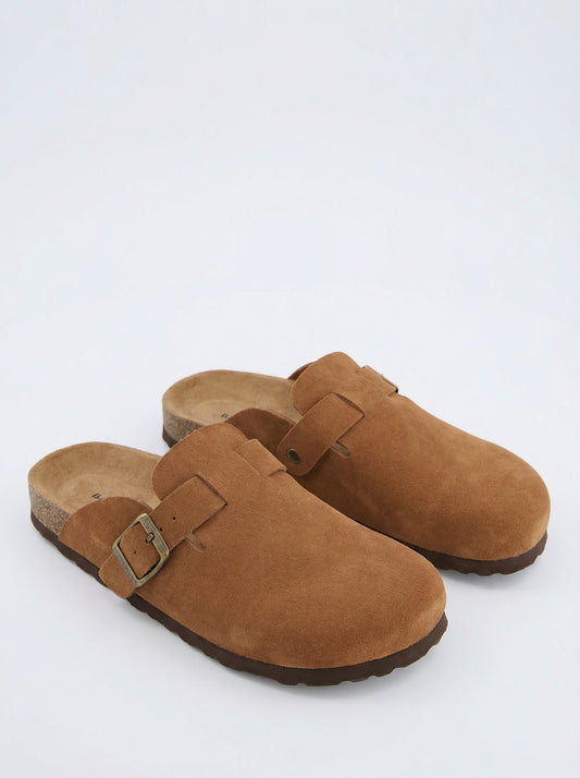 Zueco hebilla efecto piel