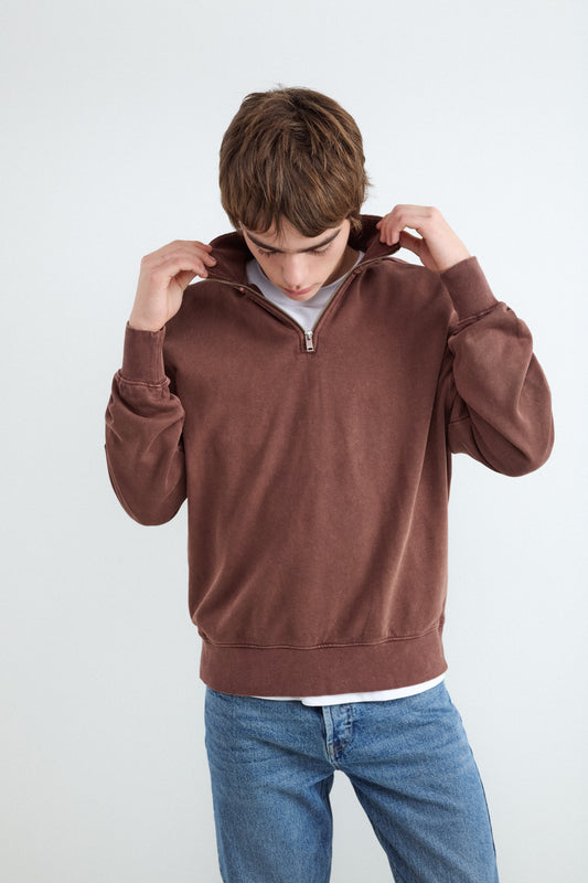 Sudadera cuello cremallera