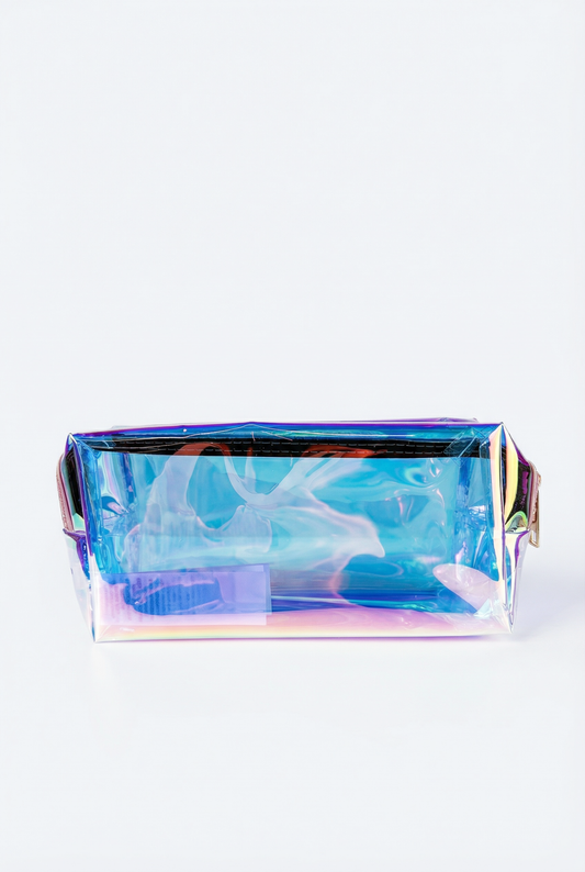 Iridescent small toiletry bag