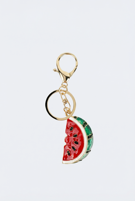 Watermelon charm keychain